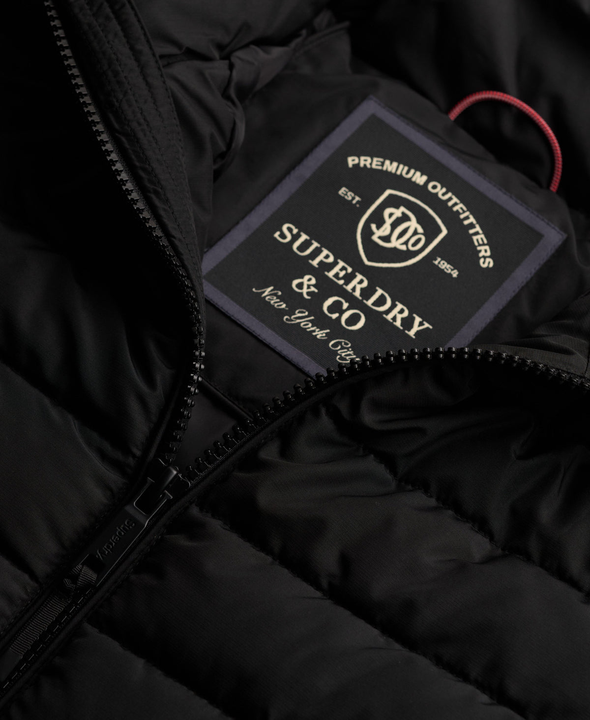 Chaqueta acolchada Fuji de peso medio negro azabache Superdry&Co
