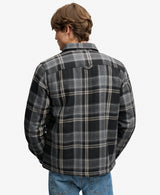 Sobrecamisa Miller con forro Borg  cuadros peyton negro Superdry&Co