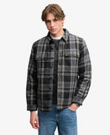 Sobrecamisa Miller con forro Borg  cuadros peyton negro Superdry&Co