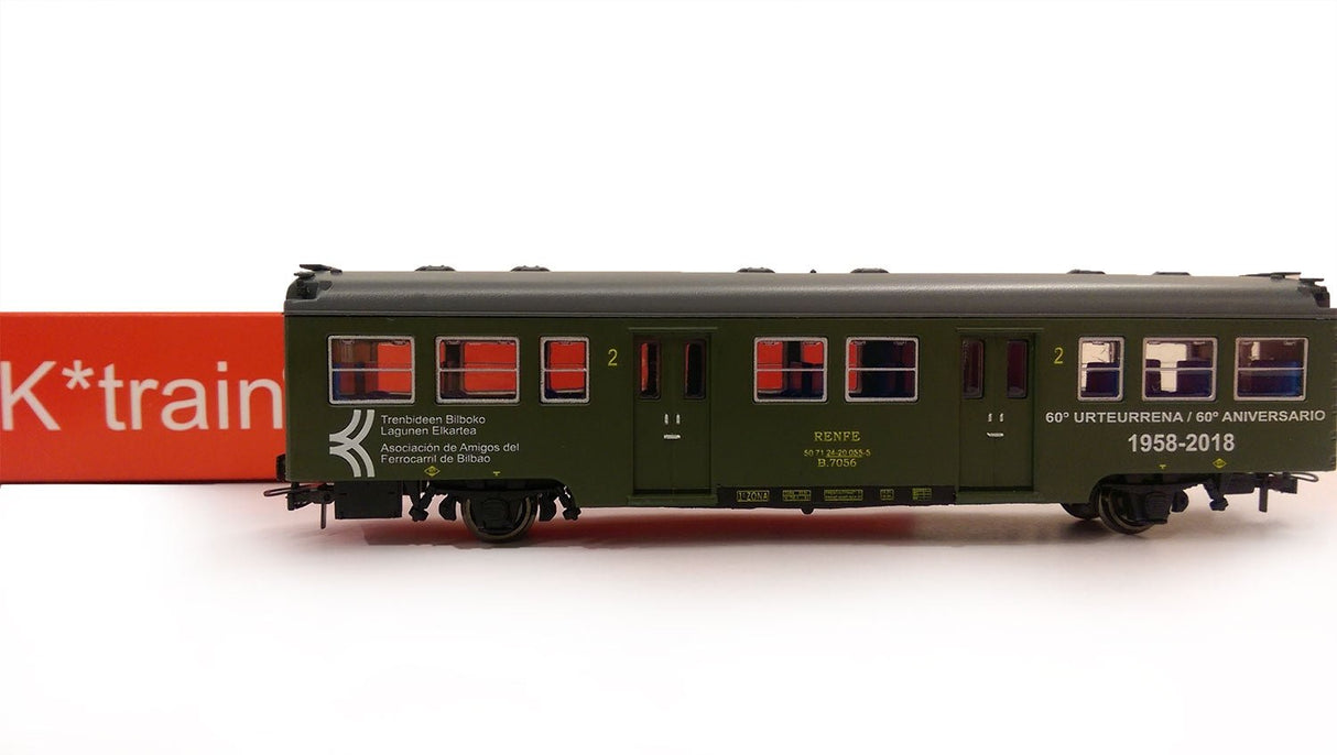 Vagón ¨Yenca¨ conmemorativo Asociación Amigos Ferrocarril Bilbao K train - Dendago