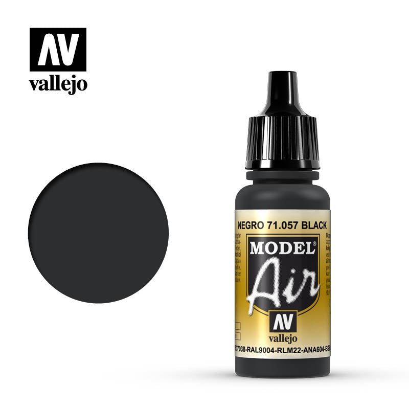 Vallejo Model Air 71.057 Negro - Dendago