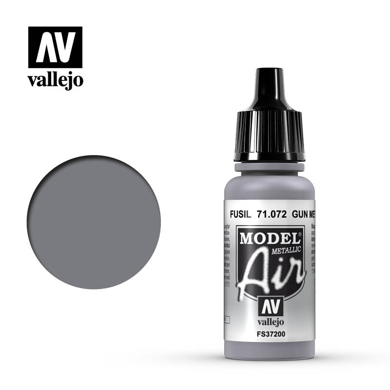 Vallejo Model Air 71.072 Gun Metal Metalizado - Dendago