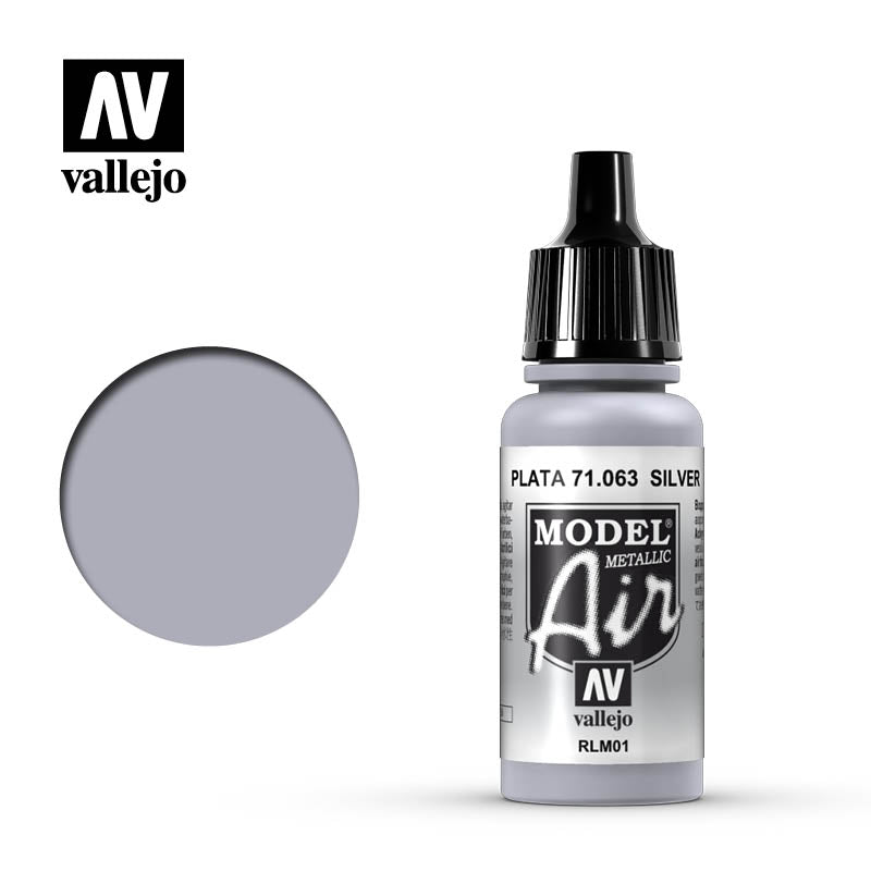 Vallejo Model Air 71.63 RLM01 Plata (Metalizado) - Dendago