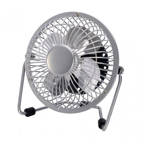 Ventilador de sombremesa metálico cromado - Dendago