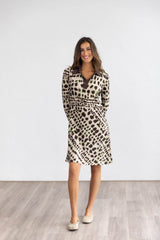 Vestido camisero animal print BMB&CO