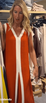 vestido color teja - Dendago