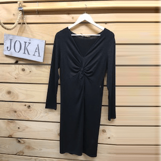 Vestido Drapedo Negro FLY GIRL - Dendago