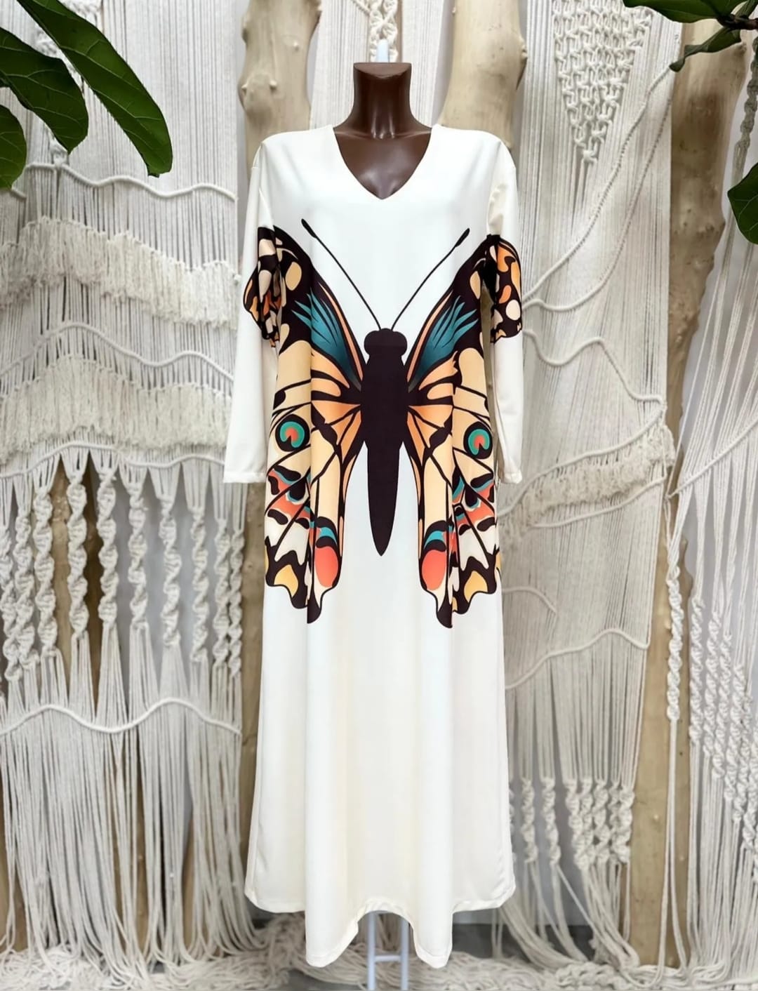 Vestido estampado mariposa - Dendago
