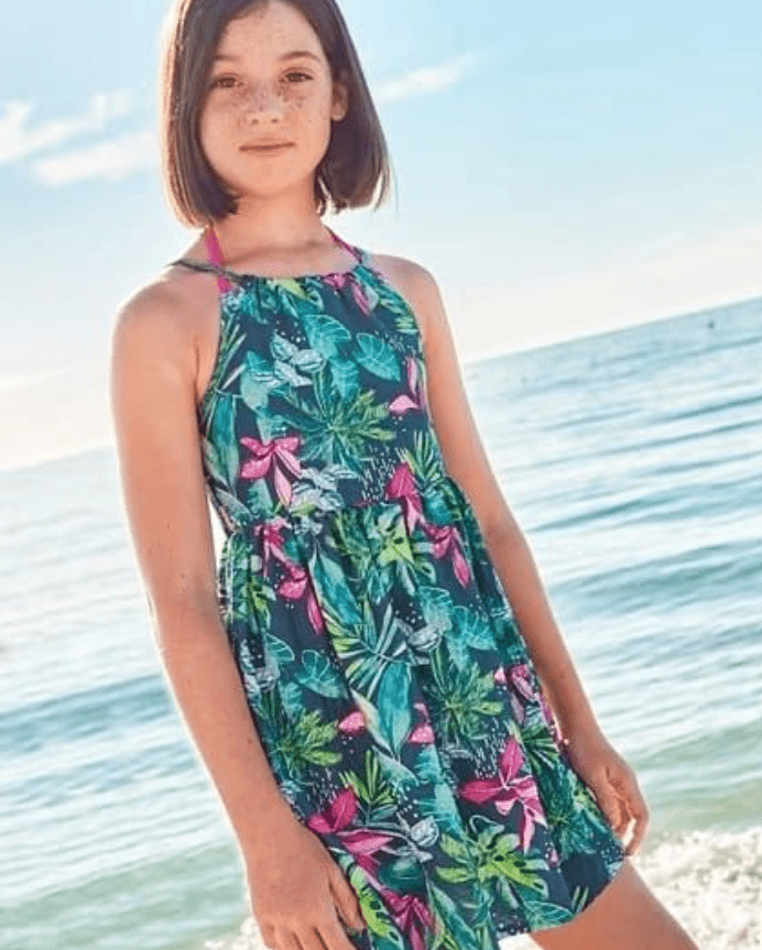 Vestido floral niña - Dendago