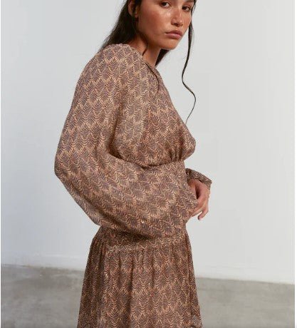 VESTIDO MINERVA BEIGE NTB - Dendago