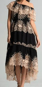 Vestido negro puntilla - Dendago