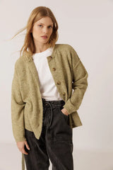 CHAQUETA VERDE NEPS CINTURÓN AJUSTABLE INDI&COLD