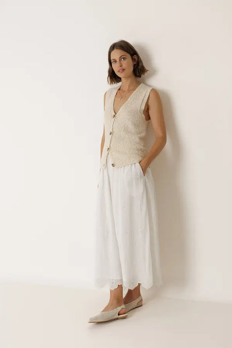 Chaleco boucle marfil Indi&Cold