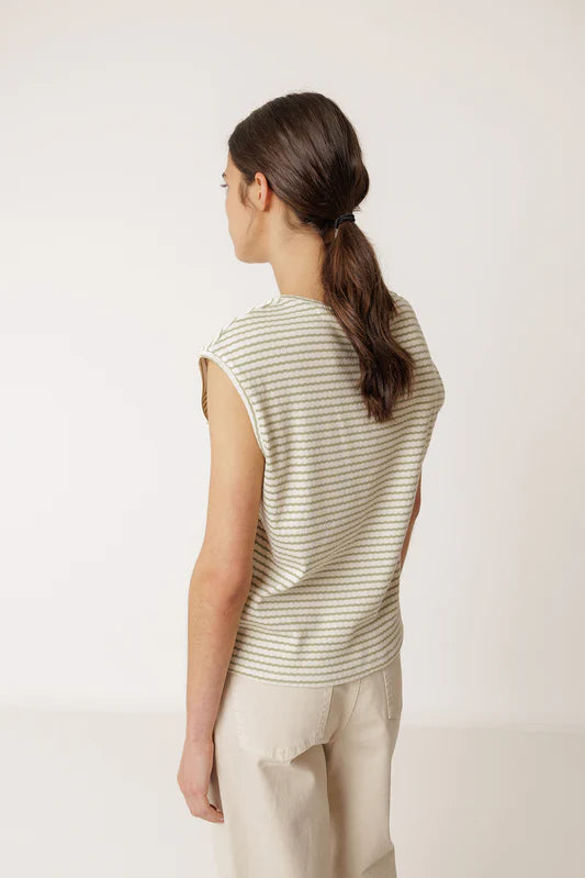 CAMISETA BOX RAYAS KHAKI INDI&COLD
