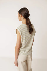 CAMISETA BOX RAYAS KHAKI INDI&COLD