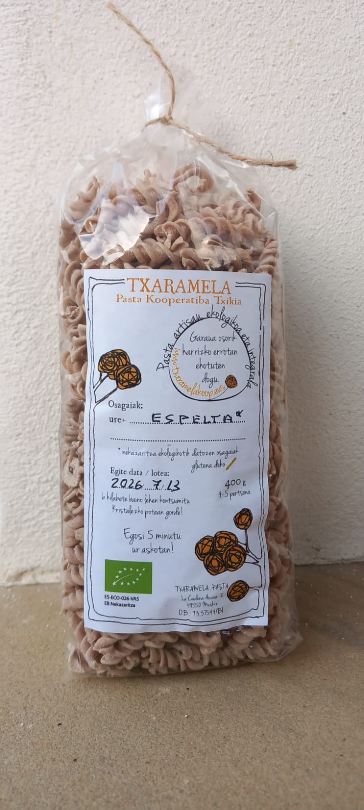 Espiralak espelta irina semi-integrala