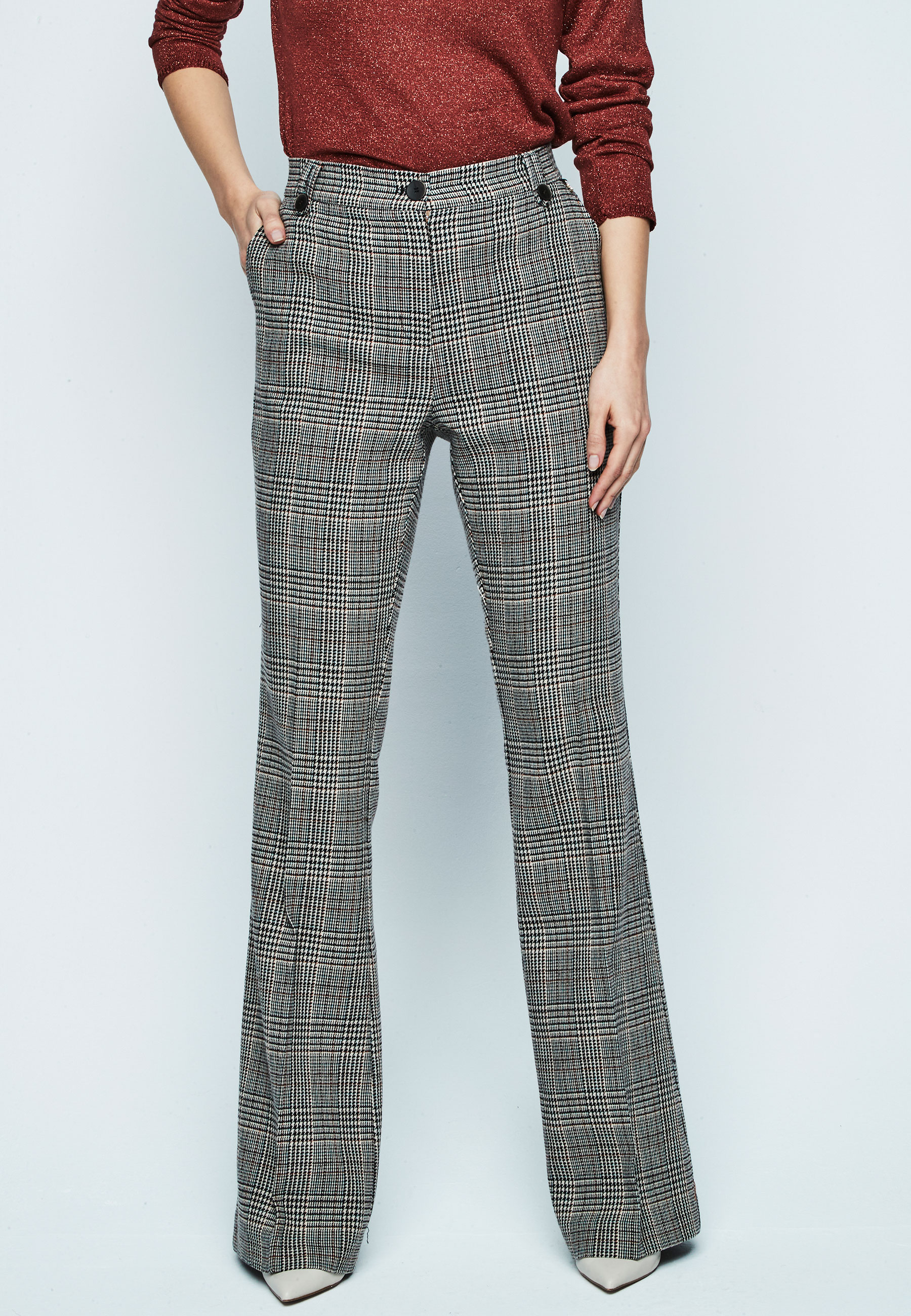 &ME UNLIMITED PANTALON CUADROS BASALTO