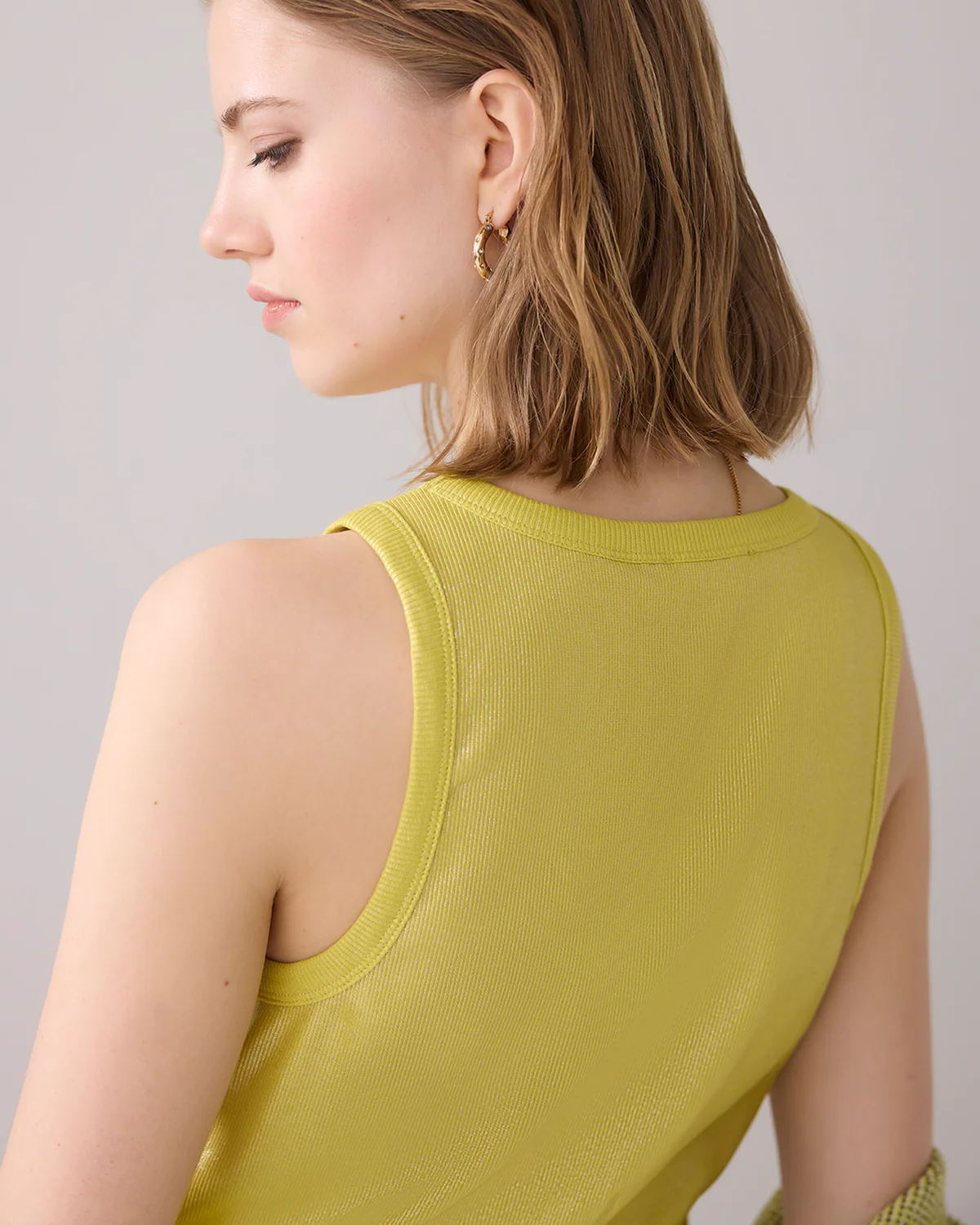 SUMMUM CAMISETA SIN MANGAS EN CANALE AMARILLO