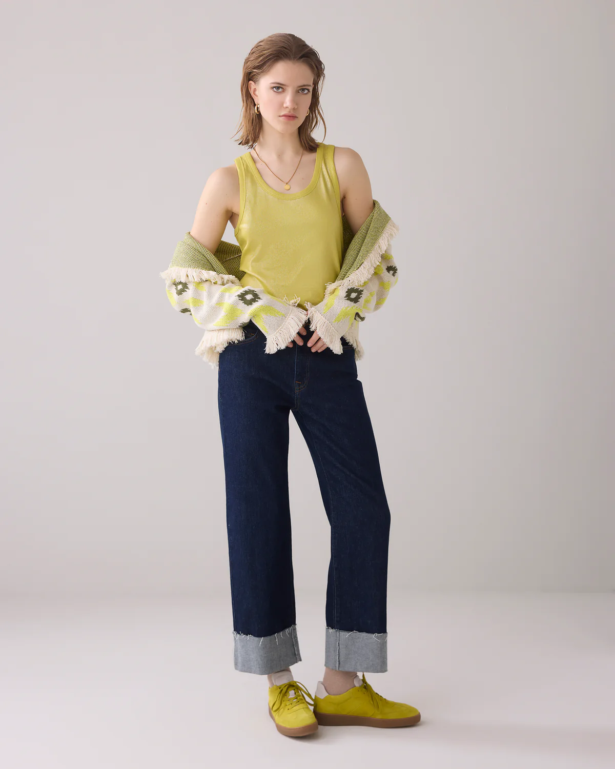 SUMMUM CAMISETA SIN MANGAS EN CANALE AMARILLO