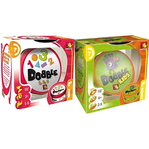 DOBBLE KIDS + DOBBLE FORMAS y NÚMEROS