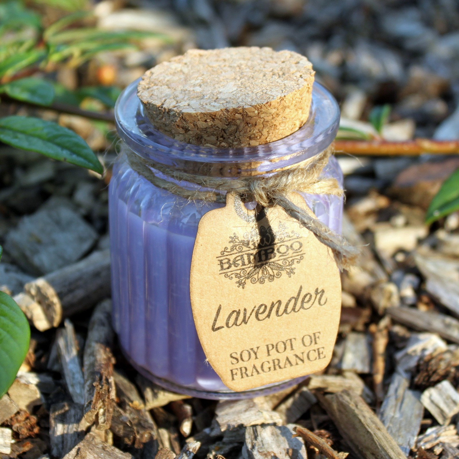 Vela de cera de soja lavanda