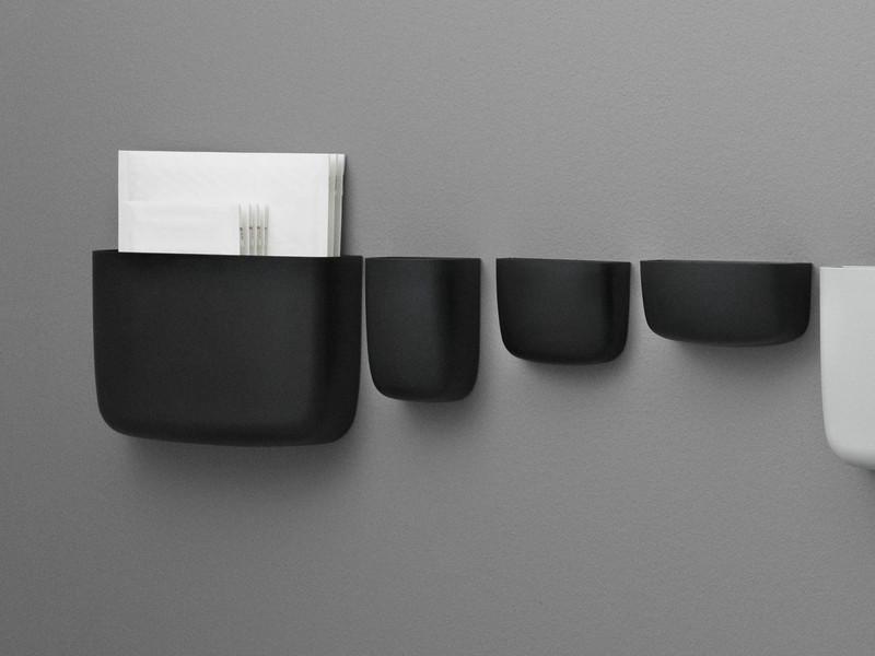 Pocket solución almacenamiento flexible en pared para pequeñas cosas - Negro