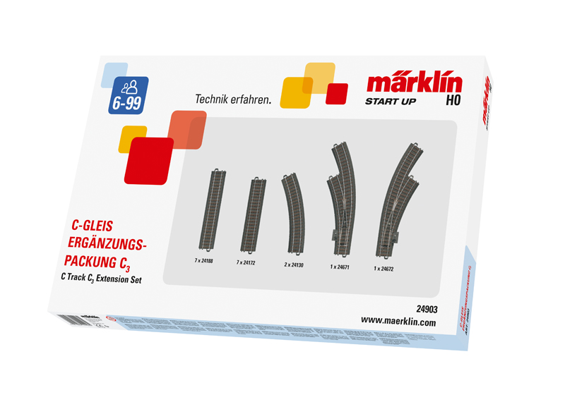 Marklin 24903. Set de ampliación vías C C3.