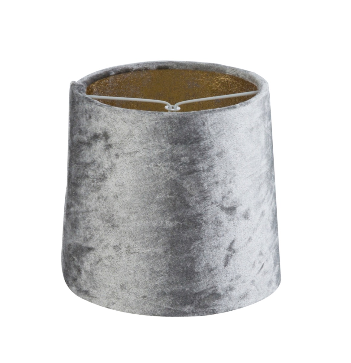 PANTALLA PINZA TERCIOPELO PLATA