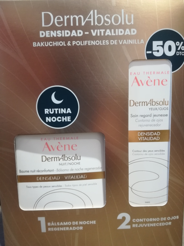 AVENE pack dermabsolu rutina noche