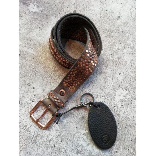 BB0649L38 CINTURON B.BELT HANDMADE STEEL GREY