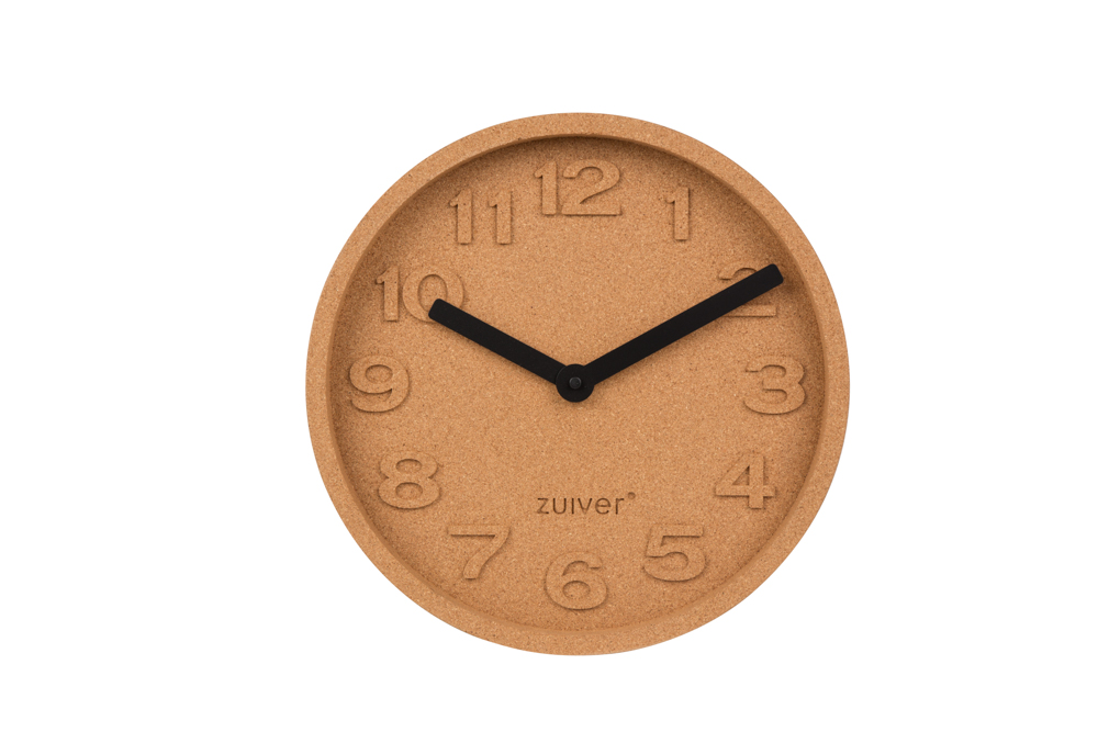 Reloj de pared de corcho