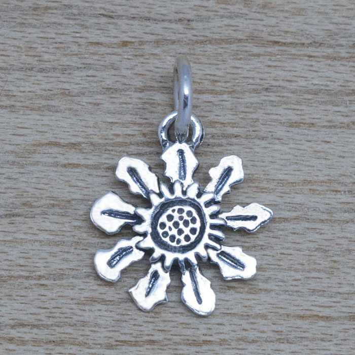Producto vasco colgante EGUZKILORE de plata pequeño mitología vasca artesanía TXUS GRUZETA