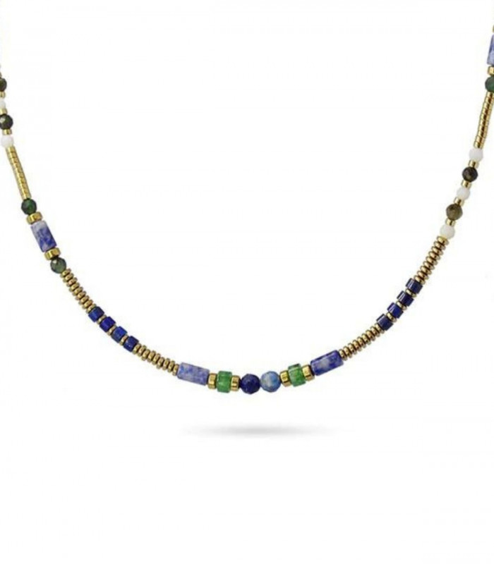 COLLAR PIEDRA NATURAL AZUL BCO602AZU ANARTXY