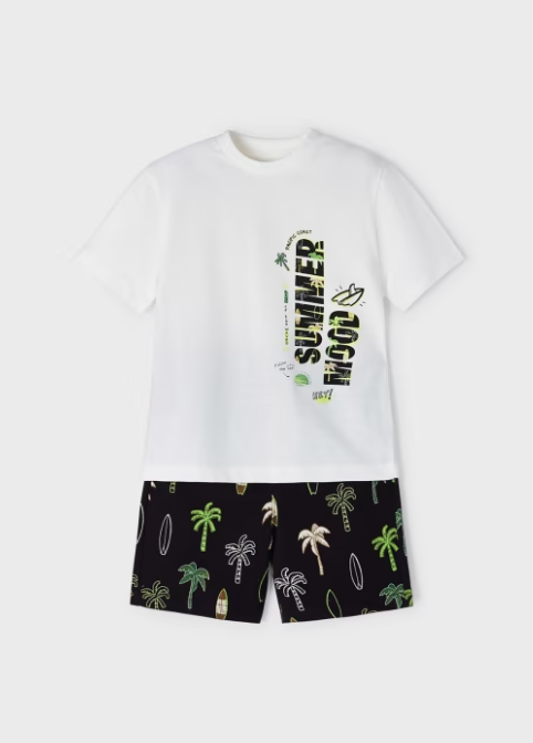 Conjunto camiseta manga corta y pantalones cortos niño