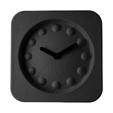 Reloj de pared negro (cartón reciclado)