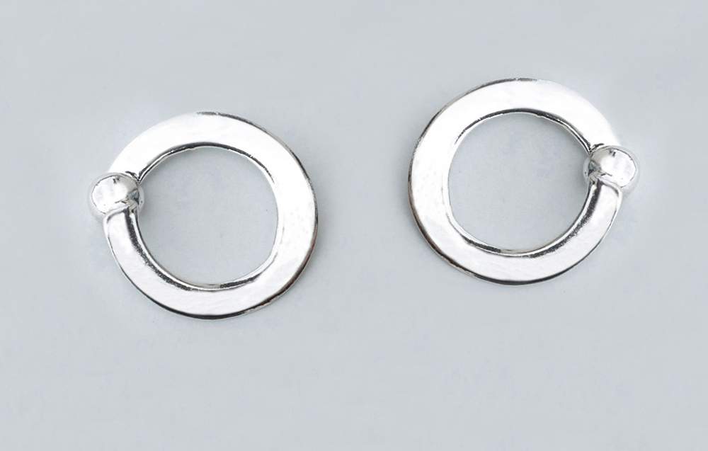 PRODUCTO VASCO PENDIENTE DE PLATA CIRCULO-2 TXUS GRUZETA