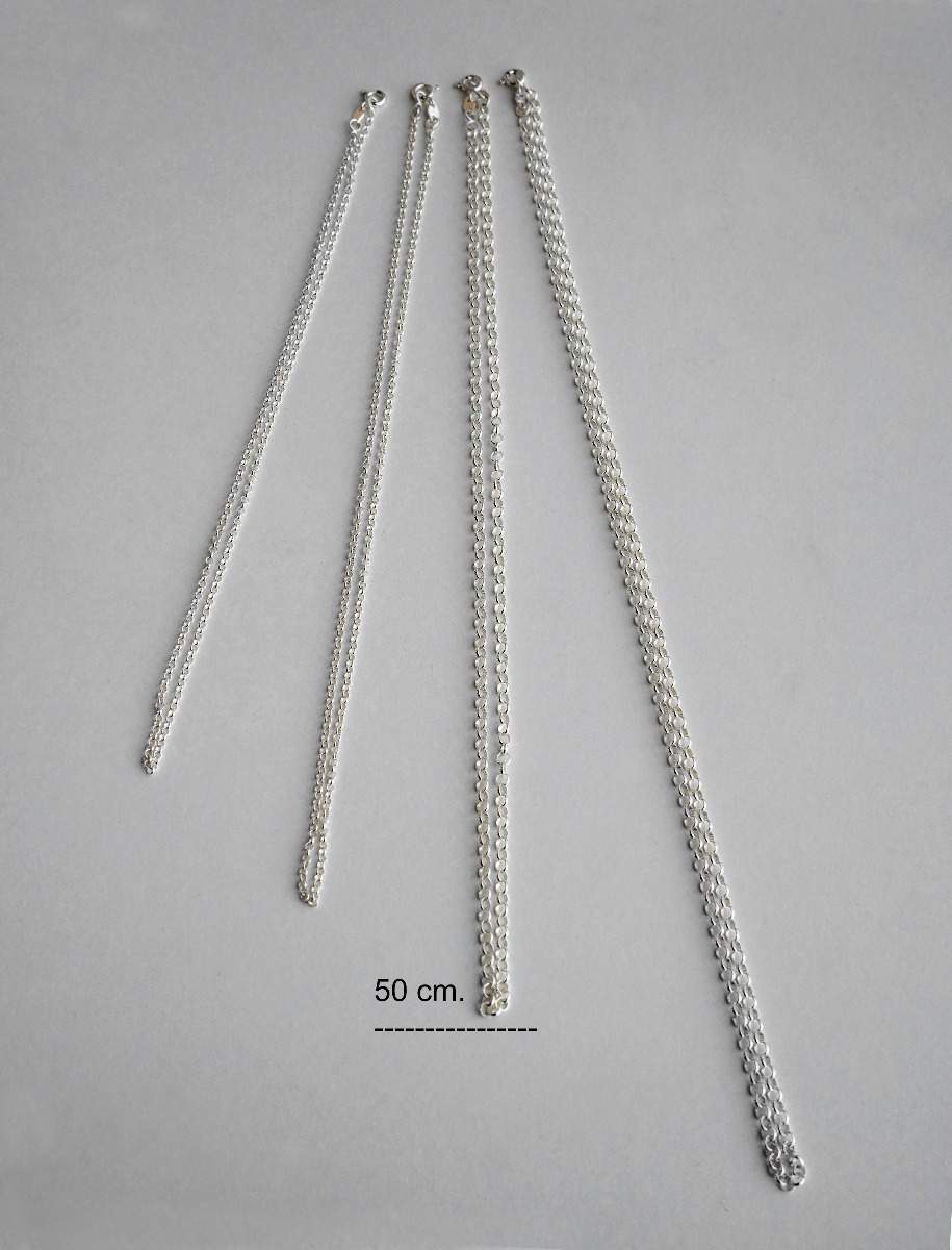 Producto vasco cadena de plata 50 cm. TXUS GRUZETA.