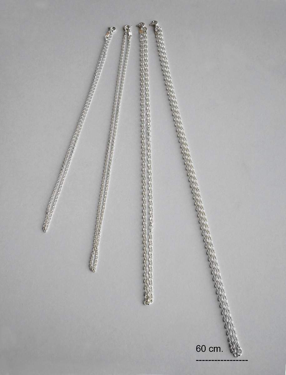 Producto vasco cadena de plata 60 cm. TXUS GRUZETA.
