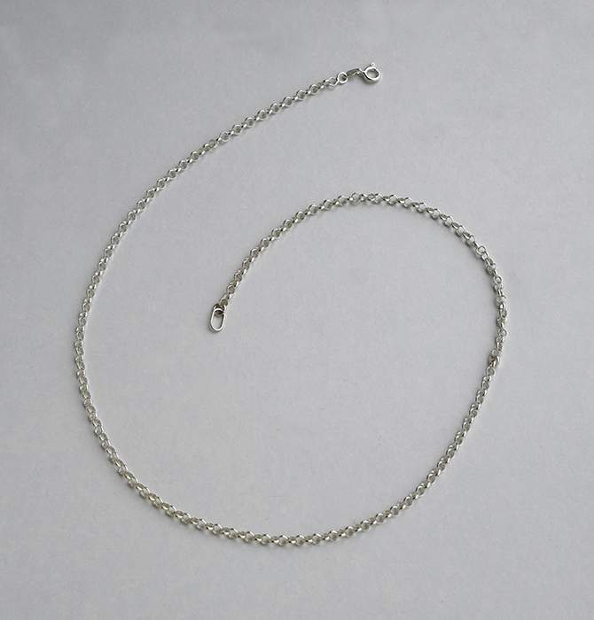 Producto vasco cadena de plata 50 cm. TXUS GRUZETA.