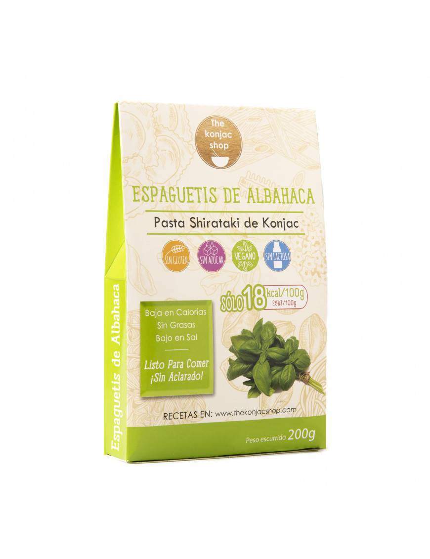 ESPAGUETIS DE ALBAHACA (Pasta shirataki de konjac) 200g - APATO PARA DIETA KETO