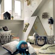 Tienda plegable 100% algodón orgánico y madera. Verde mint puntos negro