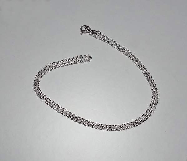 Producto vasco cadena de plata 40 cm. TXUS GRUZETA.
