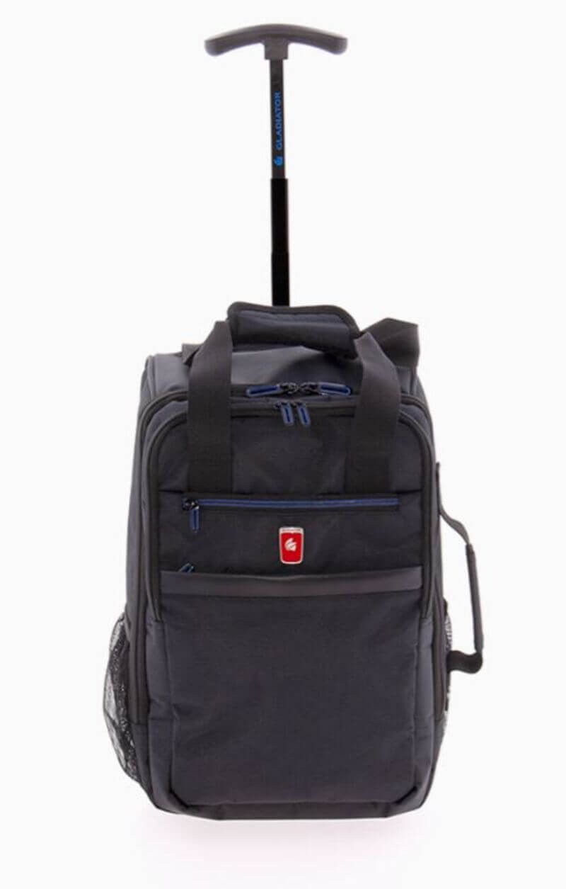 Maleta mochila con ruedas y tirador