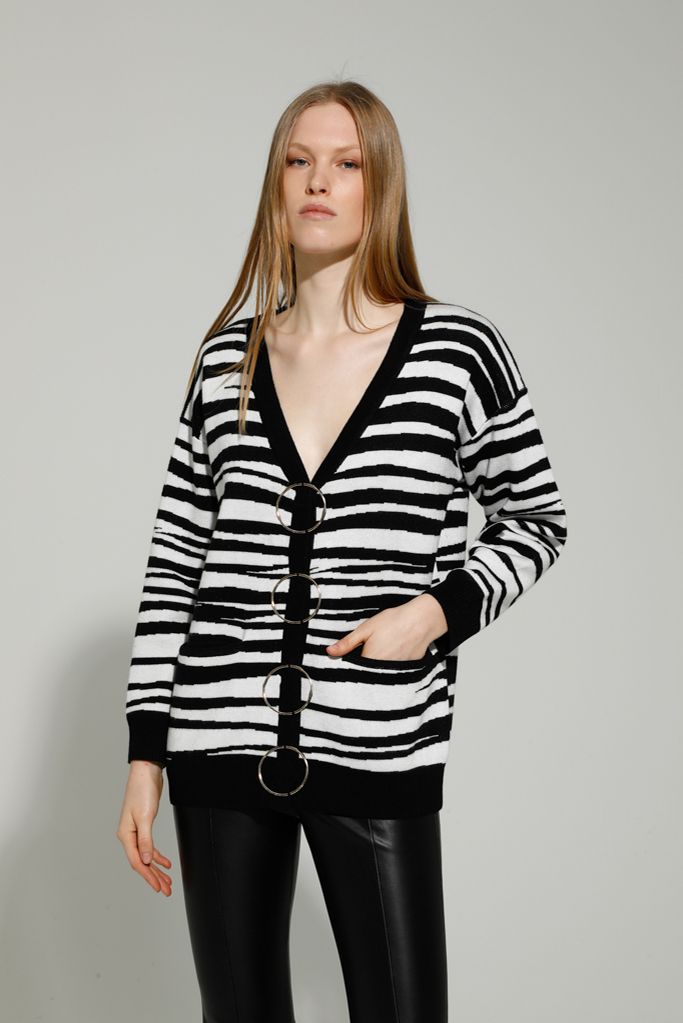 GOA GOA MAXI CARDIGAN ZEBRA MARVITA