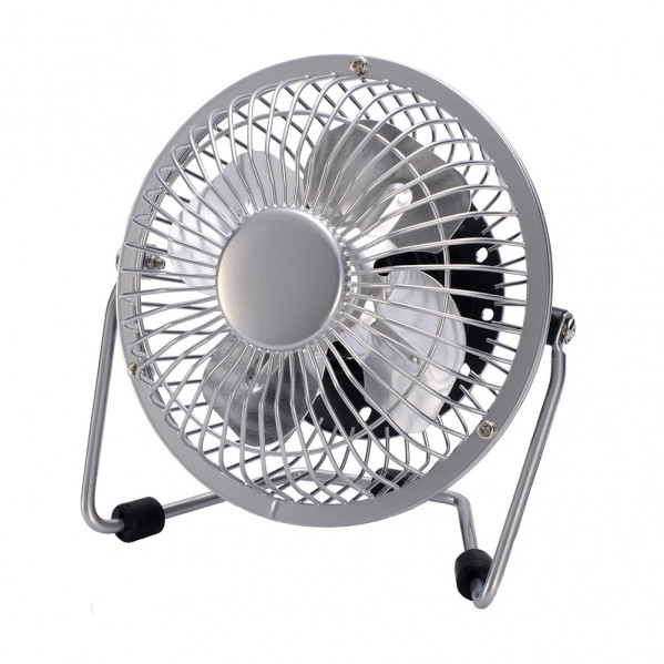 Ventilador de sombremesa metálico cromado