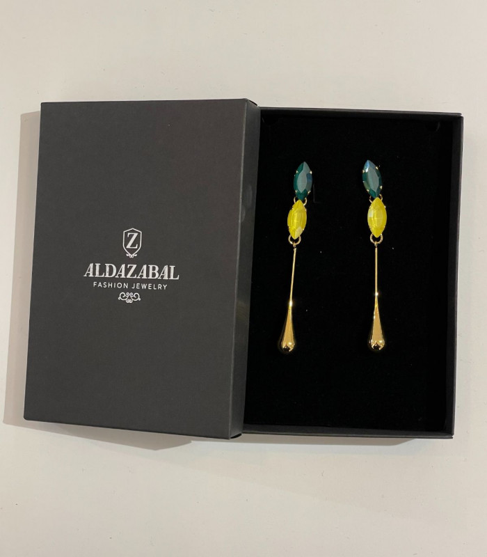 PENDIENTE SWAROVSKI ORO P-238 ALDAZABAL