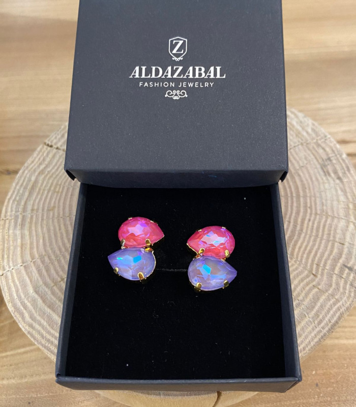 PENDIENTE SWAROVSKI P-1259 ROSA MALVA ALDAZABAL