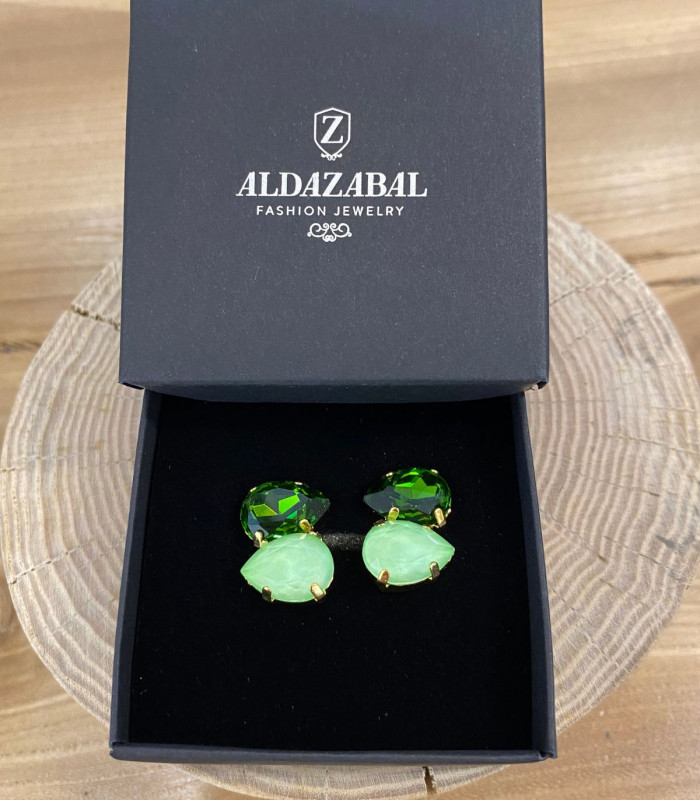 PENDIENTE SWAROVSKI P-1259 VERDE ALDAZABAL