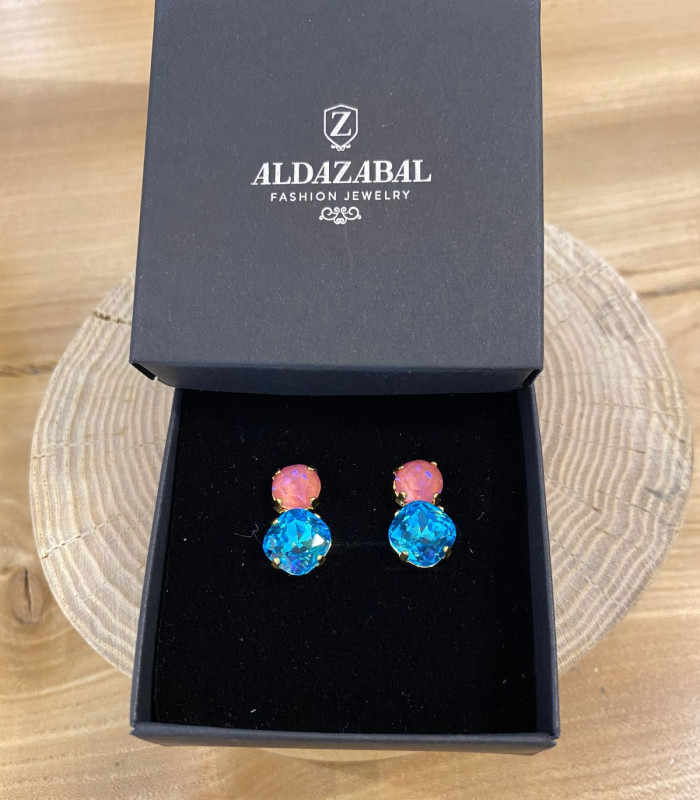 PENDIENTE SWAROVSKI P-1415 CELESTE ROSA ALDAZABAL