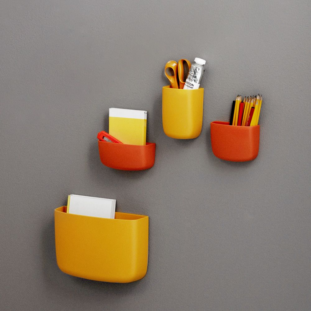 Pocket solución almacenamiento flexible pared para pequeñas cosas - Naranja